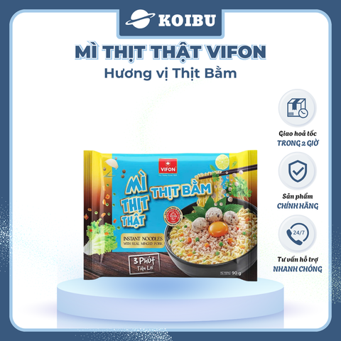 VIFON - Mì thịt thật Vifon hương vị Thịt Bằm, Vifon Mì Thịt bằm thịt thật Vifon, Mì Vifon thịt thật - 90g/gói - 00815