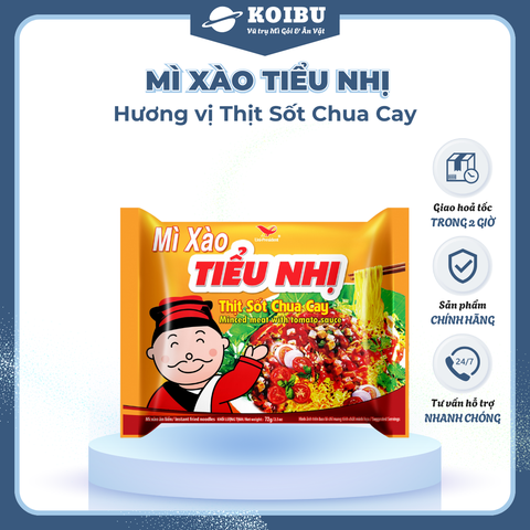 UNI-PRESIDENT - Mì xào tiểu nhị hương vị Thịt sốt chua cay, Mì xào thịt sốt chua cay, Mì gói Tiểu nhị  - 72g/gói - 00289