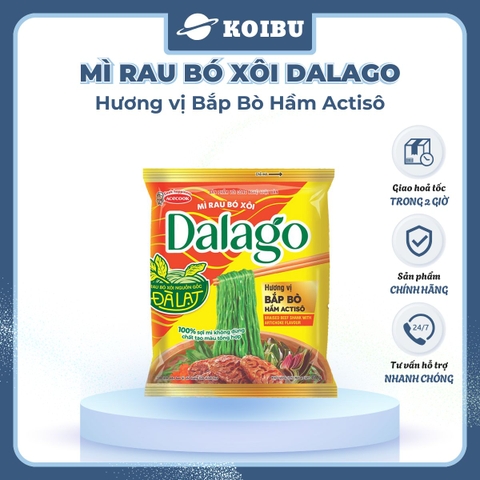 ACECOOK - Mì rau bó xôi Dalago hương vị Bắp bò hầm Actiso, Mì Dalago bắp bò hầm Atiso, Mì rau củ - 84g/gói - 00016