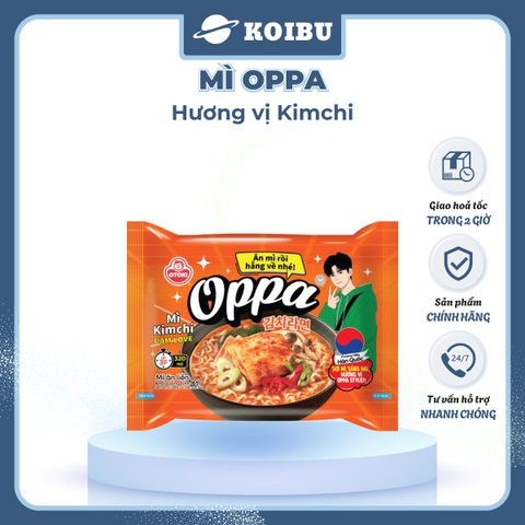 OTOKI - Mì Oppa hương vị Kim chi, Oppa Mì kim chi Oppa, Mì kim chi Hàn Quốc, Mì Oppa Hàn Quốc ăn liền - 65g/gói - 00072