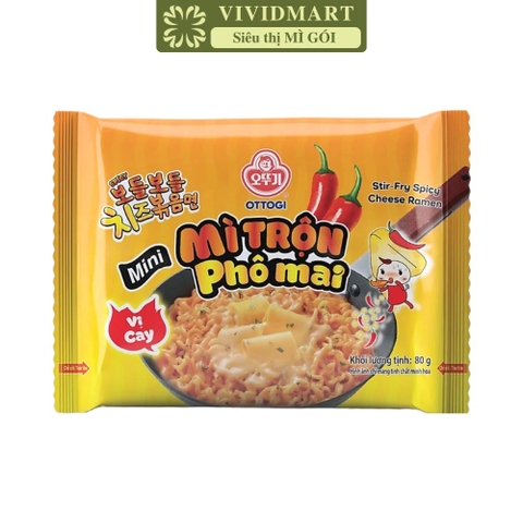 OTTOGI - Mì trộn Ottogi mini Phô mai cay, Mì trộn Phô mai cay Ottogi mini, Mì Phô mai cay mini Ottogi - 80g/gói - 00402