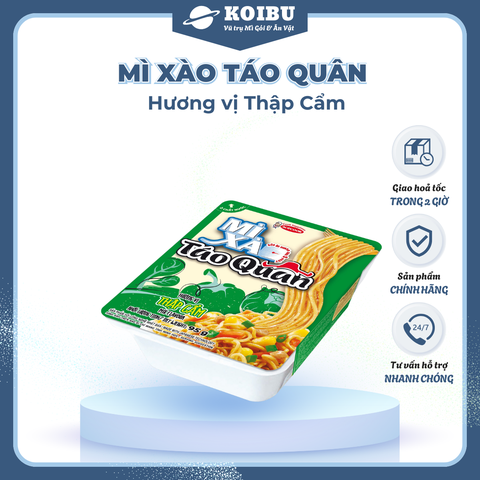 ACECOOK - Mì xào Táo Quân hương vị Thập cẩm, Mì Táo Quân xanh, Mì Táo quân thập cẩm, Mì khay Táo Quân thập cẩm - 85g/khay - 00030