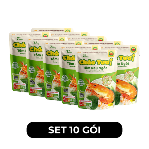 CÂY THỊ - Cháo tươi Cây Thị hương vị Tôm rau ngót, Cháo tươi tôm rau ngót Cây Thị, Cháo Cây Thị - 240g/gói - 00733