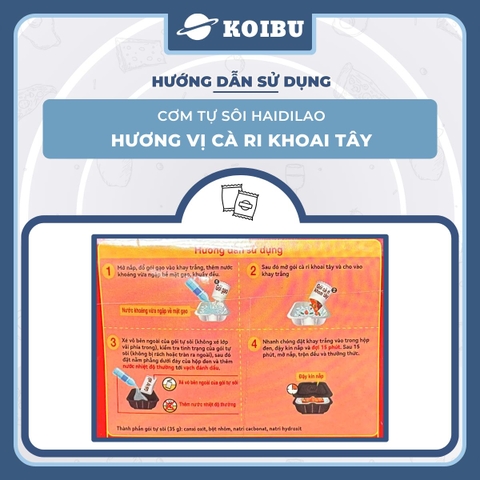 YIHAI - Cơm tự sôi Haidilao hương vị Cà ri khoai tây, Cơm tự sôi Hadilao Cà ri khoai tây - 205g/hộp - 00836