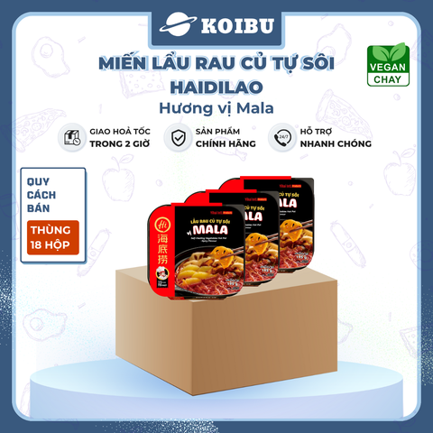 YIHAI - Lẩu rau củ tự sôi Haidilao hương vị Mala, Hadilao Lẩu rau củ Mala Hadilao ăn liền - 195g/hộp - 00831