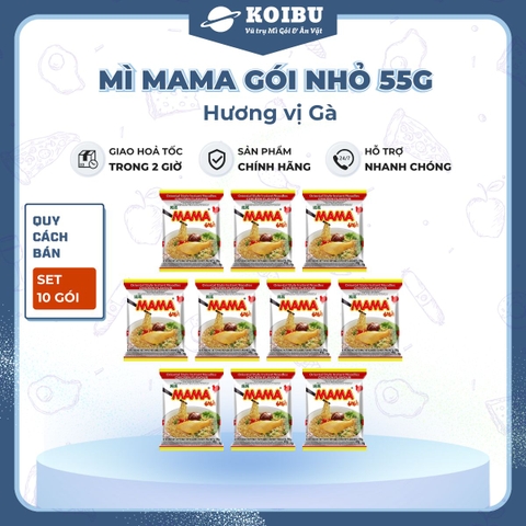 MAMA - Mì Mama gói nhỏ hương vị Gà, Mì Mama gà, Mì Thái Lan hương vị Gà, Mì gà Thái Lan Mama  - 55g/gói - 00258