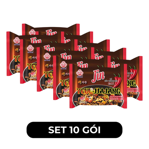 OTTOGI - Mì nấu Jin Yeul Jjajang hương vị trộn Xốt tương đen cay, Mì trộn Yeul Sốt tương đen cay - 135g/gói - 00527