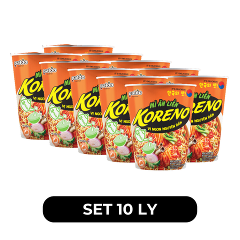 PALDO - Mì ly Koreno vị Kim chi, Mì ly Kim chi Hàn Quốc Koreno, Koreno mì ly Kim chi - 65g/ly - 00187