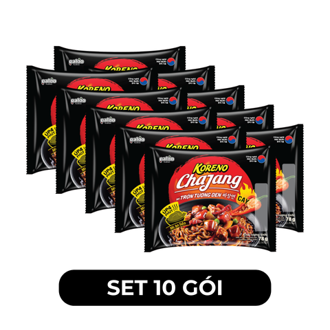 PALDO - Mì trộn Koreno Chajang tương đen cay, Mì trộn Koreno Úp 4p tương đen cay Koreno Chachang - 78g/gói - 00390