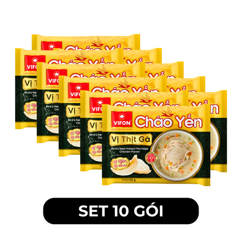 VIFON - Cháo yến Vifon hương vị Thịt gà, cháo yến Vifon thịt gà, Cháo tổ yến thịt gà Vifon - 50g/gói - 00151