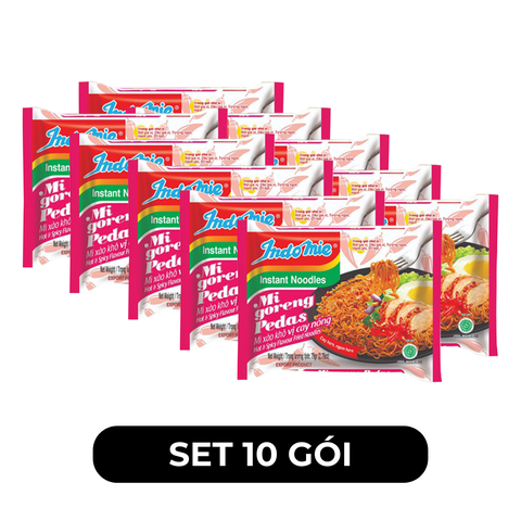INDOFOOD - Mì xào khô Indomie Goreng vị Cay nồng, Mì Indomie vị Cay nồng, Mì xào Indomie, Mì Indomie Indonesia - 79g/gói - 00085