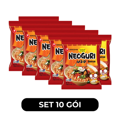NONGSHIM - Mì Neoguri Hải sản cay, Mì Hải sản cay Neoguri Seafood & Spicy, Mì Neguri Hải sản cay - 120g/gói - 00444