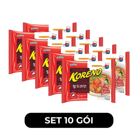 PALDO - Mì Koreno hương vị Kim chi, Mì Koreno kim chi Hàn Quốc, Mì kim chi Koreno Hàn Quốc ăn liền - 100g/gói - 00399