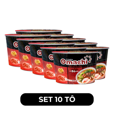 MASAN - Mì tô khoai tây Omachi hương vị Xốt Bò Hầm, Mì Omachi Xốt bò hầm tô, Mì khoai tây Omachi tô - 93g/tô - 00105
