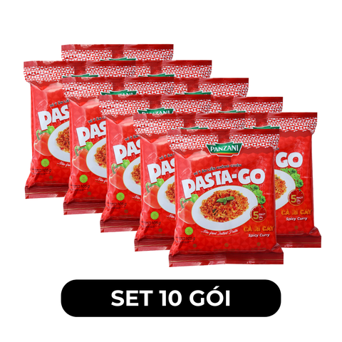 PANZANI - Mì Ý ăn liền không chiên Pasta-go hương vị Cà ri cay, Mì Ý cà ri cay ăn liền Pasta go - 105g/gói - 00626