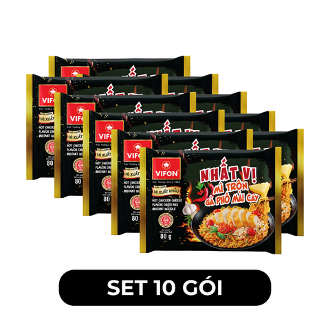 VIFON - Mì trộn Nhất Vị hương vị Gà phô mai cay, Mì Vifon gà phô mai cay, Mì gà phô mai cay Nhất Vị - 60g/gói - 00274