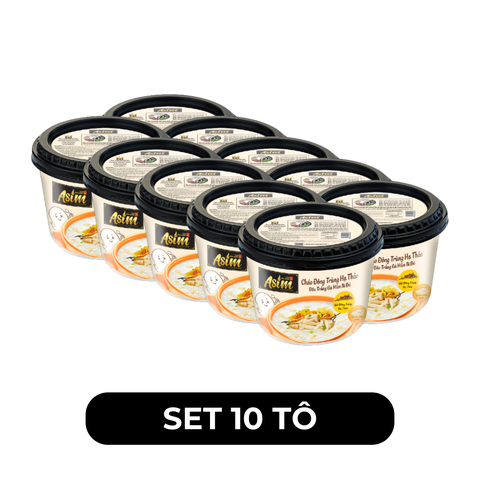 ASIAFOODS - Cháo tô đông trùng hạ thảo Asim hương vị Đậu trắng gà hầm bí đỏ (có gói đông trùng thật) - 100g/tô - 00682