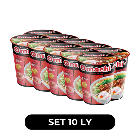 MASAN - Mì ly OMACHI KHÔNG THỊT vị Xốt Bò Hầm - Mì ly ăn liền không thịt Omachi, Mì ly khoai tây Omachi, Mì ly healthy không chiên Omachi - 70g/ly - 00108