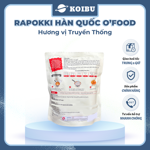 O’FOOD - Rapokki Hàn Quốc O’food hương vị Truyền thống, Tokbokki O'Food, Bánh gạo O'Food Hàn Quốc (146g/gói)