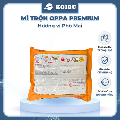 OTOKI - Mì trộn Oppa Premium hương vị phô mai, Oppa mì trộn phô mai Oppa Premium, Mì Oppa Hàn Quốc - 113g/gói - 00823