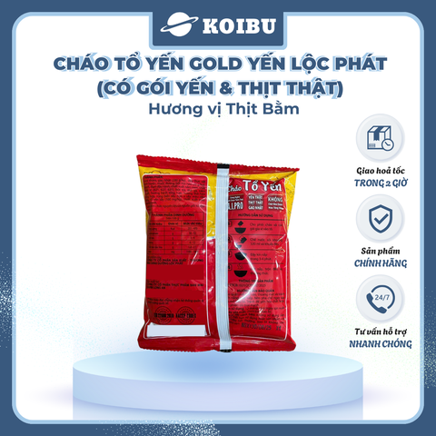 YẾN LỘC PHÁT - Cháo tổ yến Gold Yến Lộc Phát hương vị Thịt bằm, Cháo tổ yến thịt bằm Yến Lộc Phát - 50g/gói - 00825