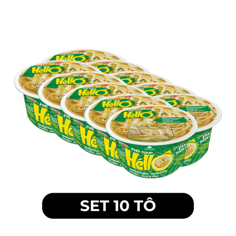 ACECOOK - Phở tô Soup Héllô hương vị Gà, Phở gà tô Soup Hello ăn liền, Phở gà ăn liền, Phở thịt gà tô - 70g/tô - 00708