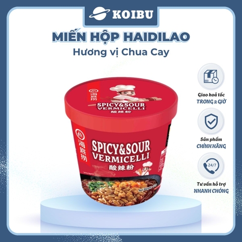 YIHAI - Miến hộp Haidilao hương vị Chua cay, Haidilao miến Chua cay Haidilao hộp, Miến Haidiao ăn liền - 127g/hộp - 00819