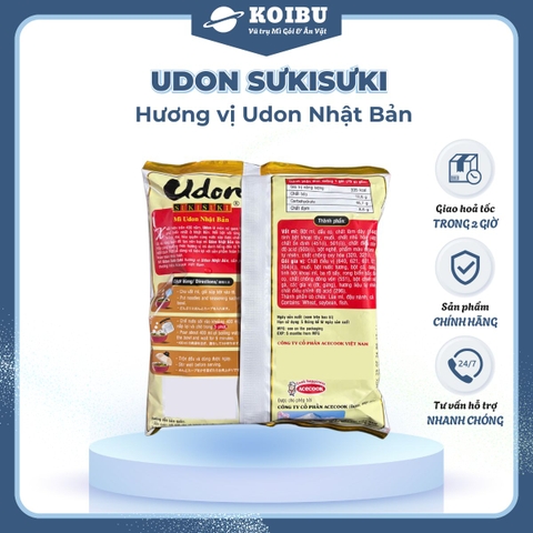 ACECOOK - Mì Udon Sưkisưki hương vị Udon Nhật Bản, Mì udon Suki Acecook, Mì udon Nhật Bản Sưki Sưki - 75g/gói - 00035