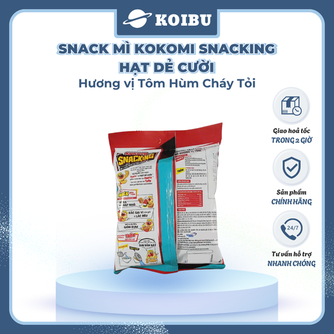 MASAN - Snack mì Kokomi Snacking hương vị Tôm hùm cháy tỏi, Kokomi Snacking Tôm hùm cháy tỏi ăn liền  - 70g/gói - 00897