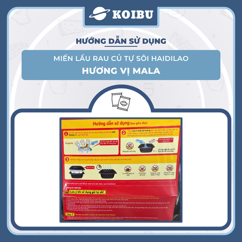 YIHAI - Lẩu rau củ tự sôi Haidilao hương vị Mala, Hadilao Lẩu rau củ Mala Hadilao ăn liền - 195g/hộp - 00831