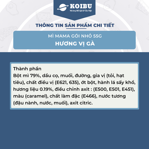 MAMA - Mì Mama gói nhỏ hương vị Gà, Mì Mama gà, Mì Thái Lan hương vị Gà, Mì gà Thái Lan Mama  - 55g/gói - 00258