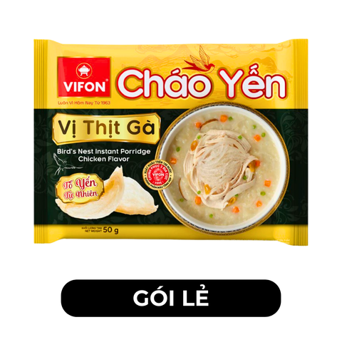 VIFON - Cháo yến Vifon hương vị Thịt gà, cháo yến Vifon thịt gà, Cháo tổ yến thịt gà Vifon - 50g/gói - 00151