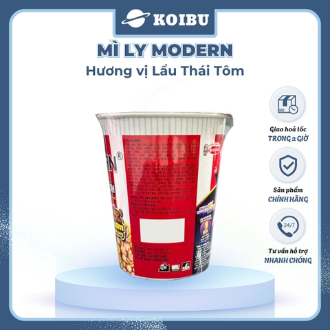 ACECOOK - ACECOOK - Mì ly Modern hương vị Lẩu thái tôm, Mì ly lẩu thái tôm Modern ăn liền, Mì Modern ly ăn liền - 65g/ly - 00011