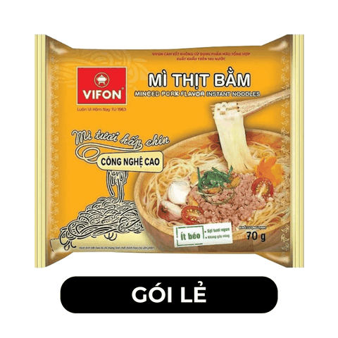 VIFON - Mì tươi Vifon hương vị Thịt Bằm - Mì tươi vị Thịt Bằm, Mì gói tươi Vifon thịt bằm - 70g/gói - 00252