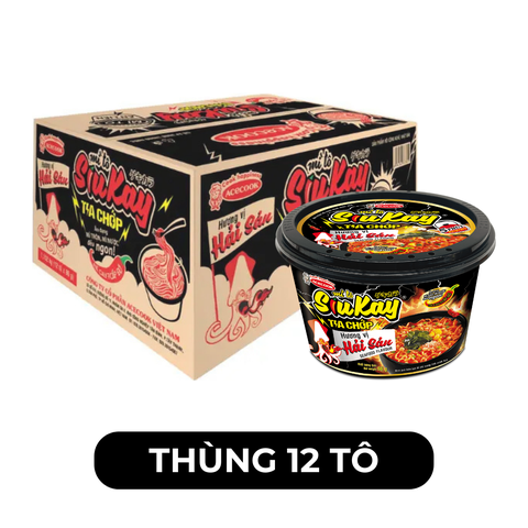 ACECOOK - Mì Siukay tô tia chớp hải sản - Mì Siukay tô vị hải sản, Mì cay tô hải sản tia chớp  - 96g/tô - 00483