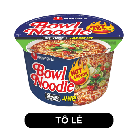 NONGSHIM - Mì tô Nongshim Yukgaejang Cay, Mì tô Yukgaejang Cay Nongshim, Mì Nongshim Yukgaejang tô - 86g/tô - 00435
