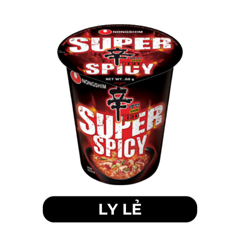 NONGSHIM - Mì ly Nongshim Shin Red Siêu cay, Mì ly Siêu cay Shin Red Nongshim, Mì Shin Red Nongshim ly - 68g/ly - 00437