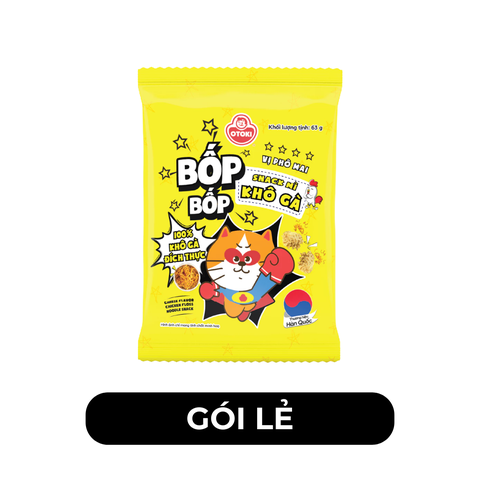 OTOKI - Snack mì khô gà Bốp Bốp hương vị Phô mai, Snack mì Ottogi Bốp Bốp ăn liền, Snack Otoki ăn liền- 63g/gói - 00722