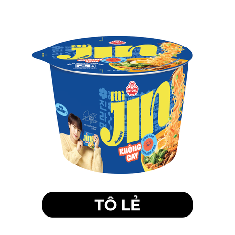 OTTOGI - Mì tô Jin hương vị Không cay, Mì Không cay Jin tô, Mì tô Jin Không cay, Mì tô Ottogi ăn liền - 110g/tô - 00057