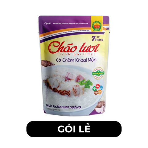 CÂY THỊ - Cháo tươi Cây Thị hương vị Cá chẽm khoai môn, Cháo tươi Cá chẽm khoai môn Cây Thị ăn liền - 240g/gói - 00737