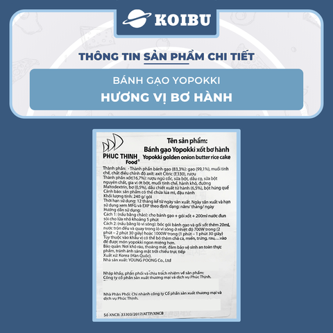 YOUNG POONG - Tokbokki Hàn Quốc Yopokki hương vị Bơ hành, Tokbokki  Yopokki, Bánh gạo Yopokki Hàn Quốc 240g/gói - 00873