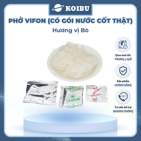 VIFON - Phở Vifon có gói xốt thịt hương vị Bò, Phở bò Vifon có gói nước cốt thịt, Phở ăn liền Vifon - 75g/gói - 00779
