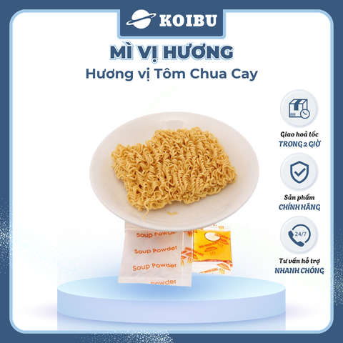 THIEN HUONG FOOD - Mì Vị Hương hương vị Tôm chua cay, Mì Tôm chua cay Vị Hương ăn liền, Mì tôm ăn liền - 65g/gói  - 00867