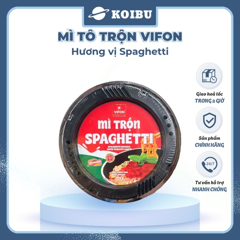 VIFON - Mì tô trộn Vifon hương vị Spaghetti, Mì trộn Vifon Spaghetti, Vifon tô mì Spaghetti trộn - 105g/tô - 00532