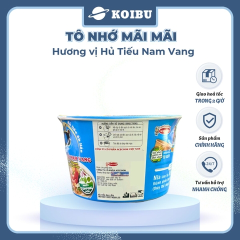 ACECOOK - Hủ tiếu tô Nhớ Mãi Mãi hương vị hủ tiếu nam vang, Tô Nhớ Mãi Mãi hủ tiếu nam vang, Hủ tiếu nhớ ăn liền - 71g/tô - 00025