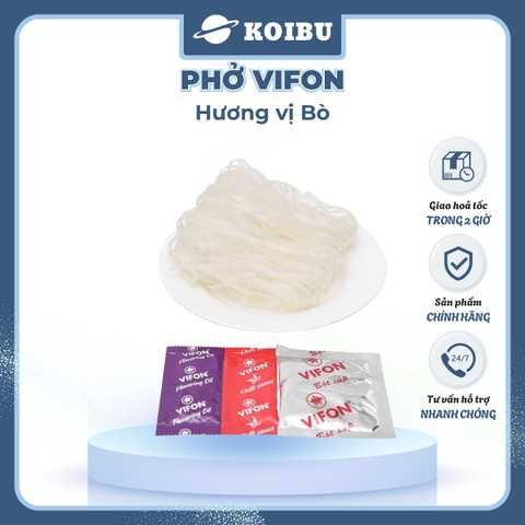 VIFON - Phở Vifon hương vị Bò, Vifon phở bò Vifon Phở ăn liền Vifon Phở thịt bò Vifon, Phở gói ăn liền - 65g/gói - 00169
