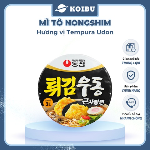 NONGSHIM - Mì tô Nongshim hương vị Tempura Udon, Mì tô Udon Tempura Nongshim, Mì Nongshim Hàn Quốc - 111g/tô - 00549