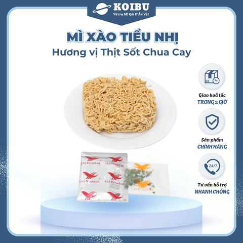 UNI-PRESIDENT - Mì xào tiểu nhị hương vị Thịt sốt chua cay, Mì xào thịt sốt chua cay, Mì gói Tiểu nhị  - 72g/gói - 00289