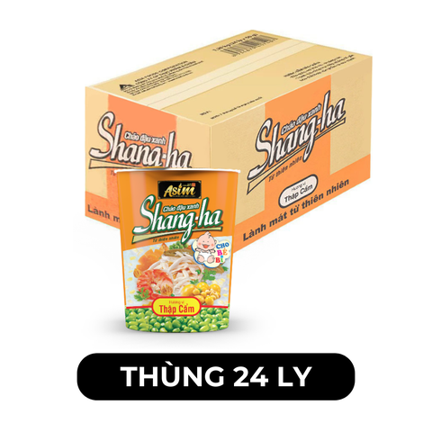 ASIAFOODS - Cháo ly đậu xanh Shang-ha thập cẩm, Cháo ly Shangha thập cẩm, Cháo ly thập cẩm Shangha - 50g/ly - 00345