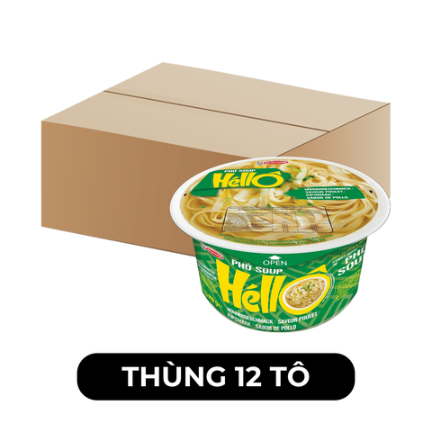 ACECOOK - Phở tô Soup Héllô hương vị Gà, Phở gà tô Soup Hello ăn liền, Phở gà ăn liền, Phở thịt gà tô - 70g/tô - 00708